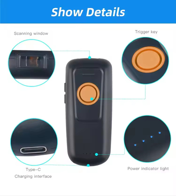 Hohe Entschlüsselungsgeschwindigkeit 1D CCD Portable Barcode Lesegerät Wireless Laser Barcode Scanner