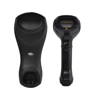 512k Speicherplatz 1600mAh Batterie Drahtloser 2D-Barcode-Scanner mit Ladekradel für Einzelhandelsketten