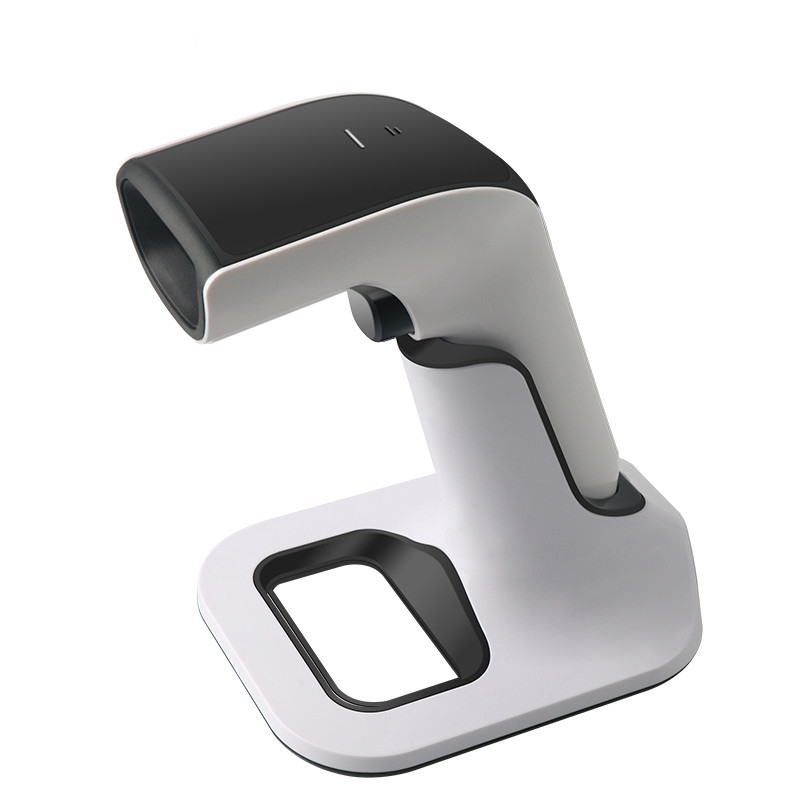 2D QR Barcode Reader Bluetooth Wireless 2.4G Barcode Scanner mit Ladestand 2200mAh Batterie